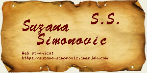 Suzana Simonović vizit kartica